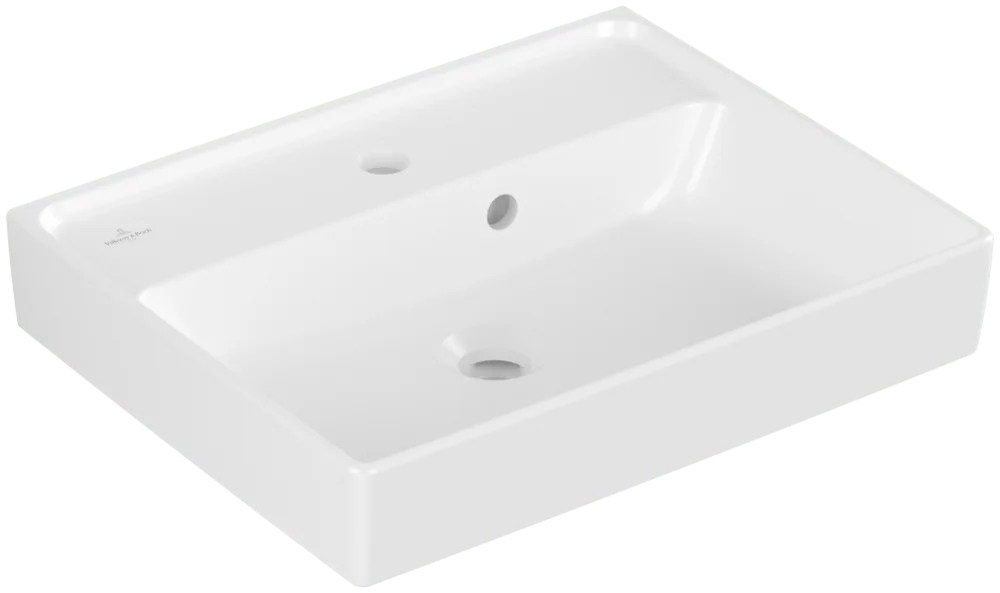 Villeroy & Boch Handwaschbecken Collaro, 500 x 400 x 150 mm, Stone White CeramicPlus, Rechteck, TitanCeram, mit Überlauf Villeroy & Boch Handwaschbecken Collaro, 500 x 400 x 150 mm, Stone White CeramicPlus, Rechteck, TitanCeram, mit Überlauf