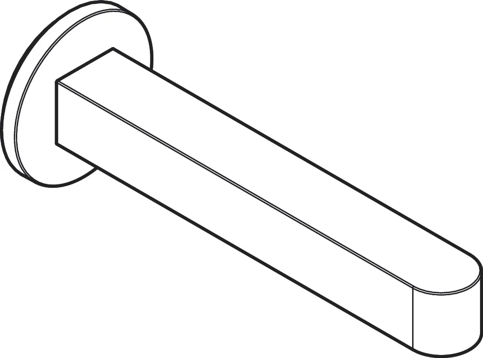 Hansgrohe Finoris Wanneneinlauf BBR, Brushed Bronze, Ausladung 174 mm, Wandmontage, max. Durchfluss 20,3 l/min bei 3 bar