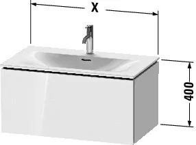 Duravit Waschtischunterschrank wandhängend „L-Cube“ 82 × 40 × 48,1 cm