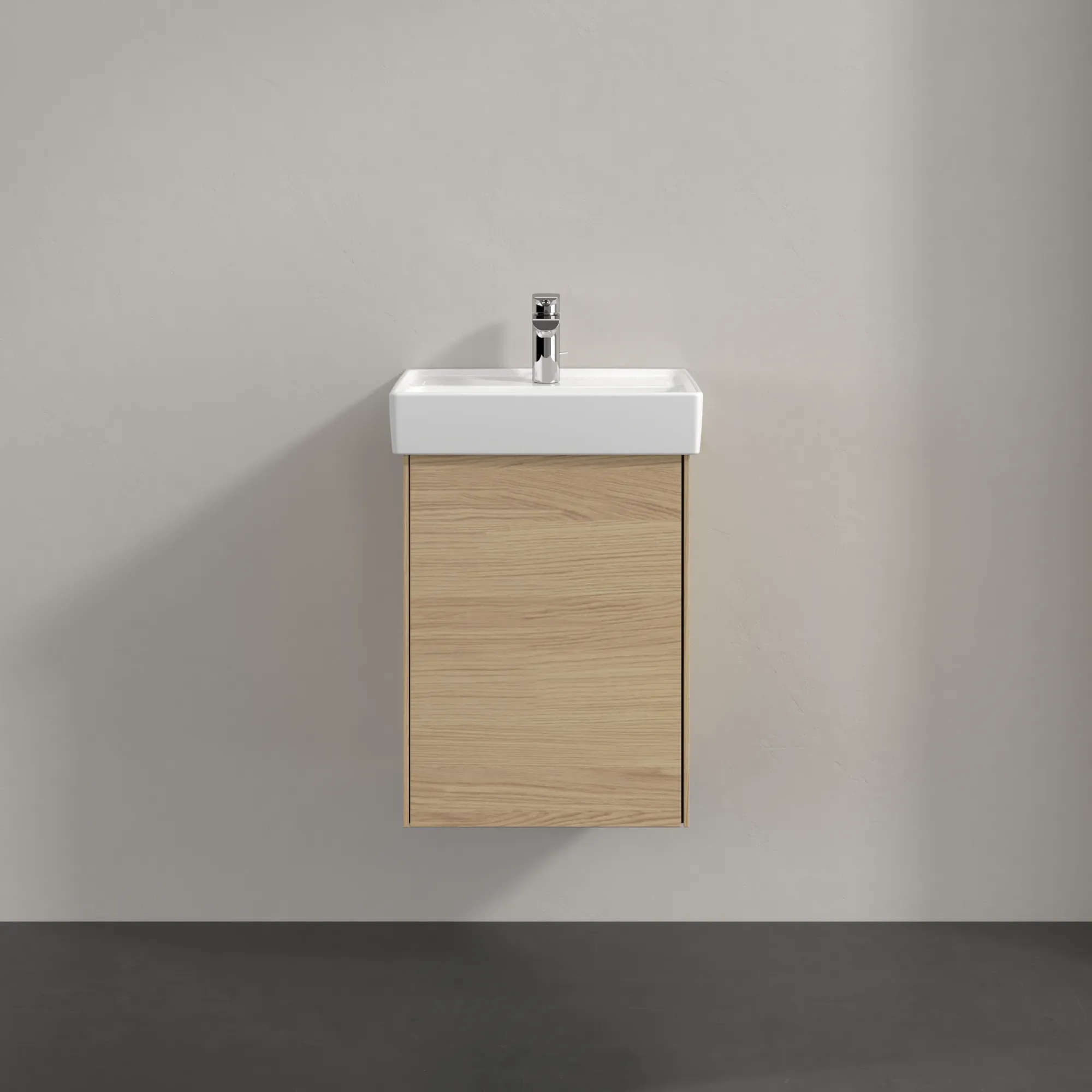 Villeroy & Boch Collaro Waschbeckenunterschrank 410 x 546 x 344 mm, Holz, Eckig, Waschbecken mittig