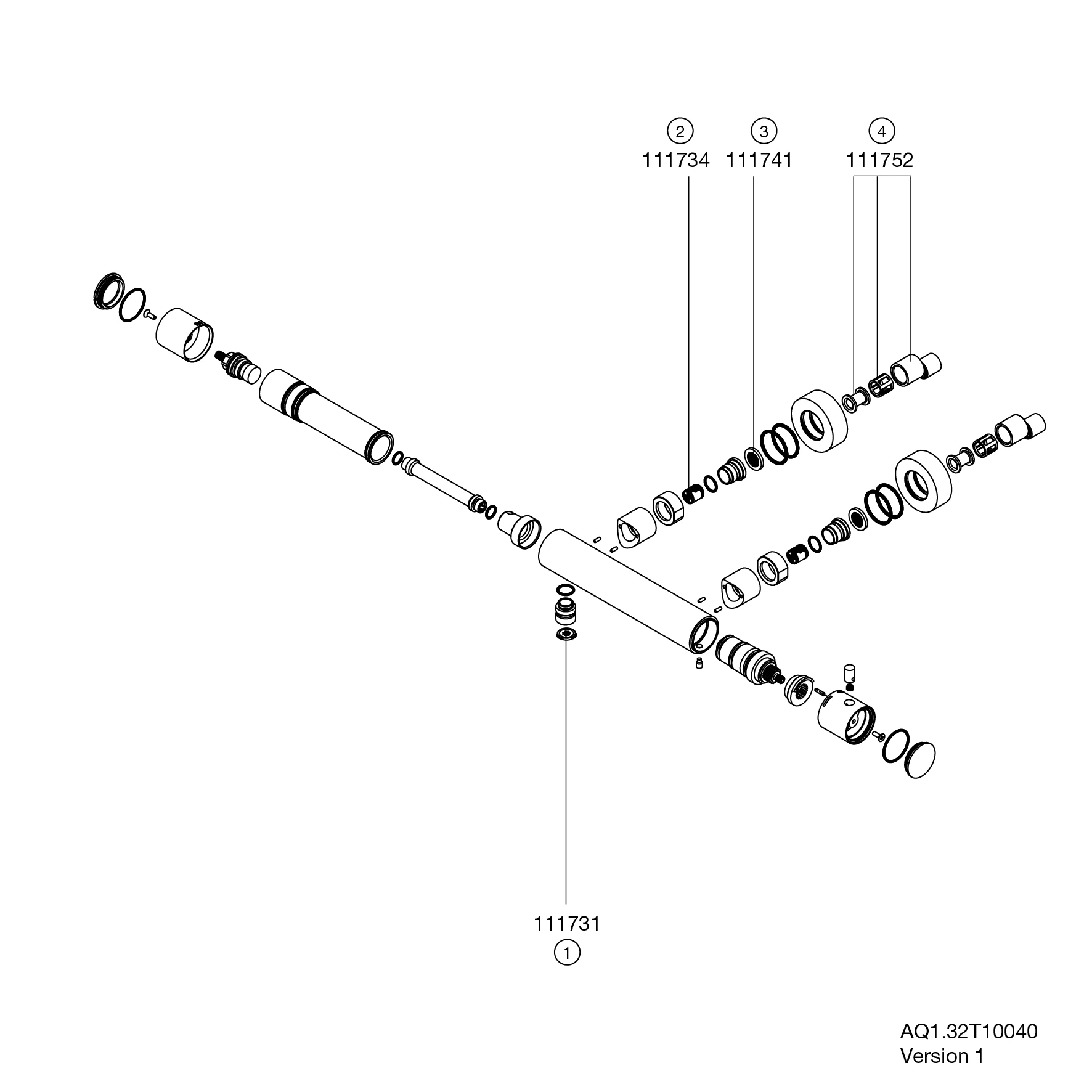 Zweihand-Duscharmatur „System-Armaturen“ 10,6 cm