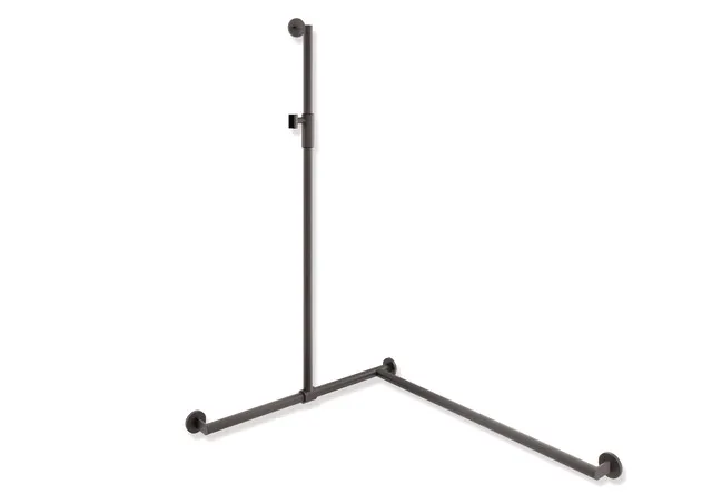 HEWI Haltegriff Ausführung rechts „System 900“ in Dunkelgrau Perlglimmer tiefmatt / Schwarz matt, Befestigung verdeckt HEWI Haltegriff Ausführung rechts „System 900“ in Dunkelgrau Perlglimmer tiefmatt / Schwarz matt, Befestigung verdeckt