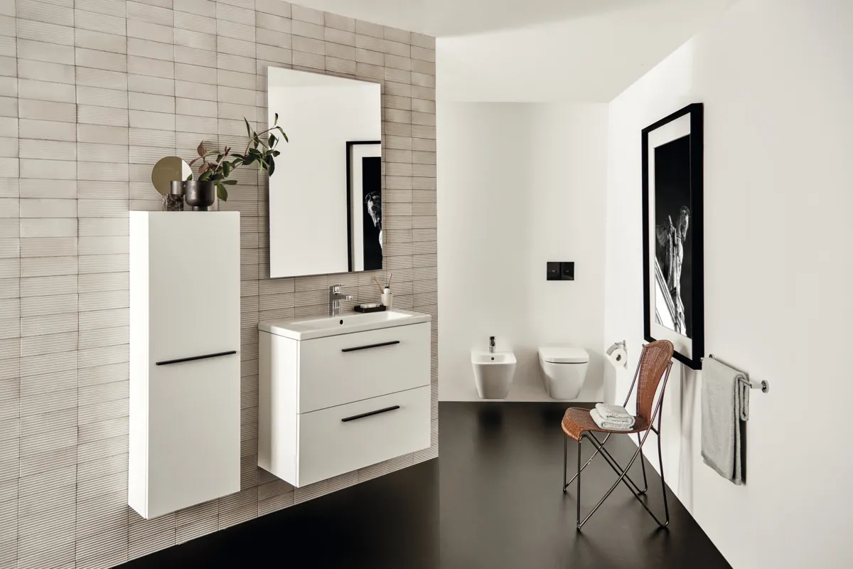 Waschbecken „i.lifeB“ 81 × 51 × 18 cm, Hahnlochposition mittig in Weiß Waschbecken „i.lifeB“ 81 × 51 × 18 cm, Hahnlochposition mittig in Weiß