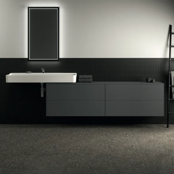 Ideal Standard Waschtischunterschrank Conca, 4 Auszüge, Anthrazit