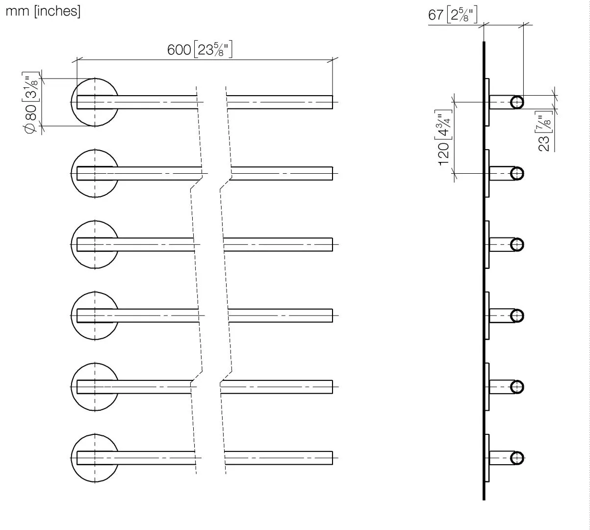 Handtuchwärmer, 6-fach SERIENSPEZIFISCH Chrom 83316979 Handtuchwärmer, 6-fach SERIENSPEZIFISCH Chrom 83316979