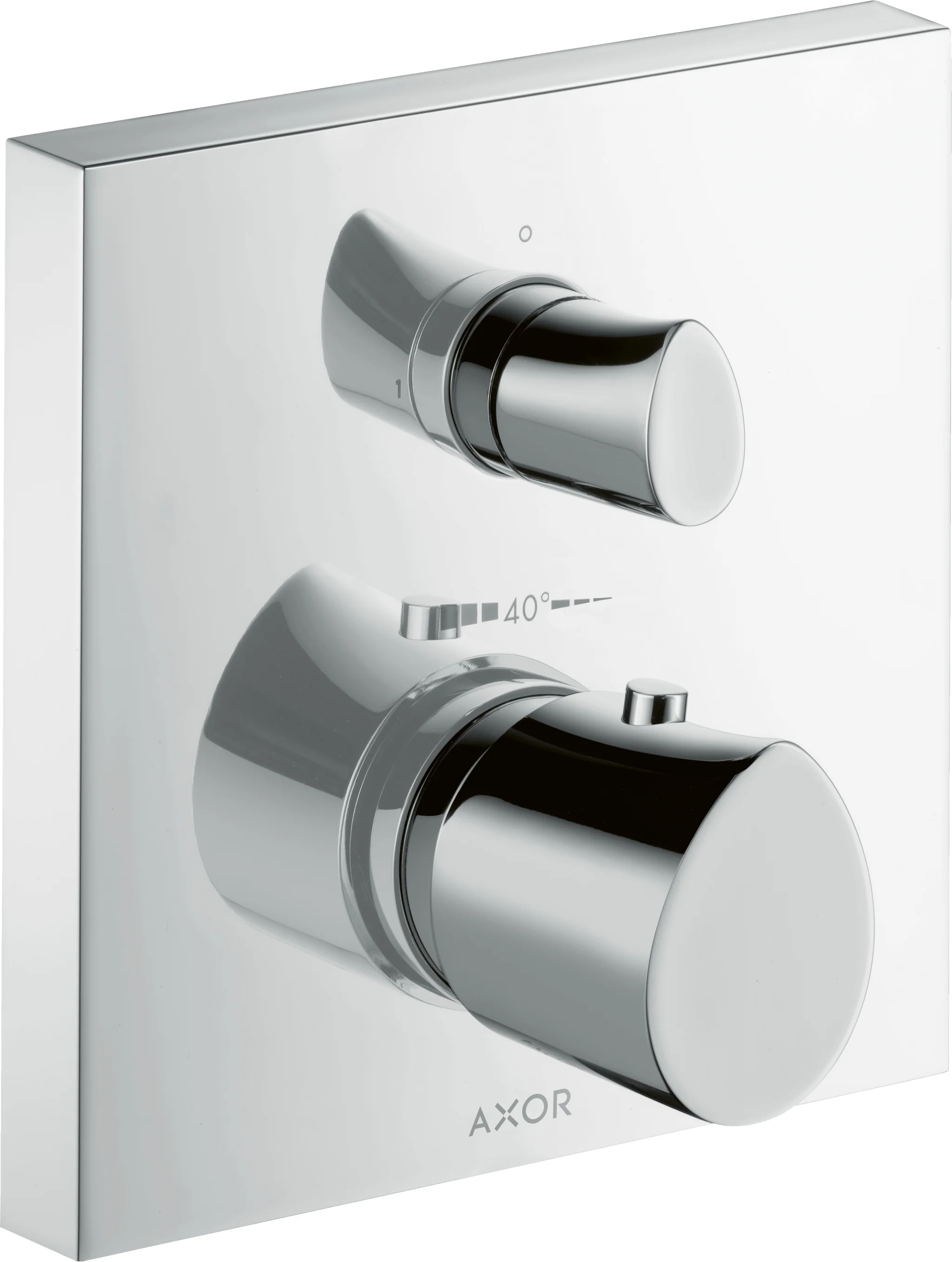 Hansgrohe Thermostat UP Axor Starck Organic, Chrom, Unterputz mit Ab- und Umstellventil, 2 Verbraucher, max. Durchfluss 29 l/min, einstellbare Temperaturbegrenzung, Rückflussverhinderer, Schalldämpfer Hansgrohe Thermostat UP Axor Starck Organic, Chrom, Unterputz mit Ab- und Umstellventil, 2 Verbraucher, max. Durchfluss 29 l/min, einstellbare Temperaturbegrenzung, Rückflussverhinderer, Schalldämpfer