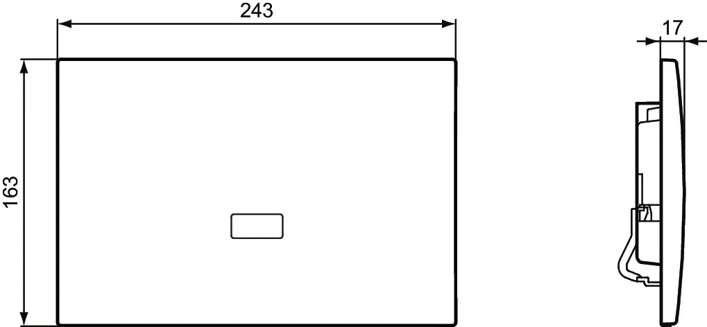 Betätigungsplatte E2 Septa Pro, elektronische Auslösung, Chrom Betätigungsplatte E2 Septa Pro, elektronische Auslösung, Chrom