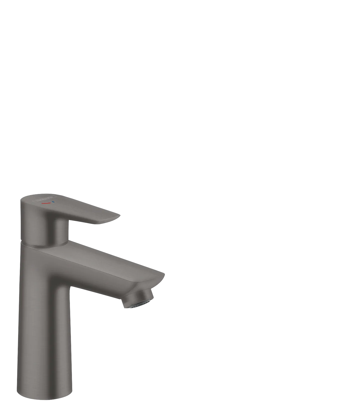 Hansgrohe Talis E Einhebel-Waschtischmischer 110 Brushed Black Chrome, Ausladung 112 mm, Auslaufhöhe 104 mm, Hebelgriff, Normalstrahl, max. Durchflussmenge 5 l/min