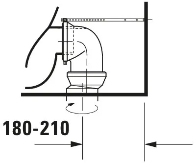 Stand-WC Kombi Starck 3 655 mm Tiefspüler,f.SPK,Abg.Vario,weiß,HYG