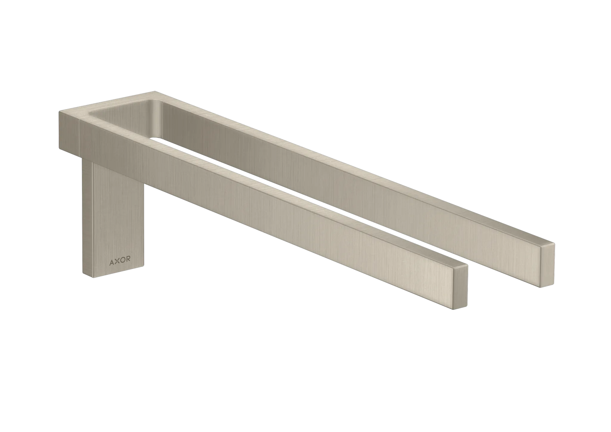 Hansgrohe AXOR Universal Rectangular Handtuchhalter zweiarmig, Brushed Nickel Hansgrohe AXOR Universal Rectangular Handtuchhalter zweiarmig, Brushed Nickel