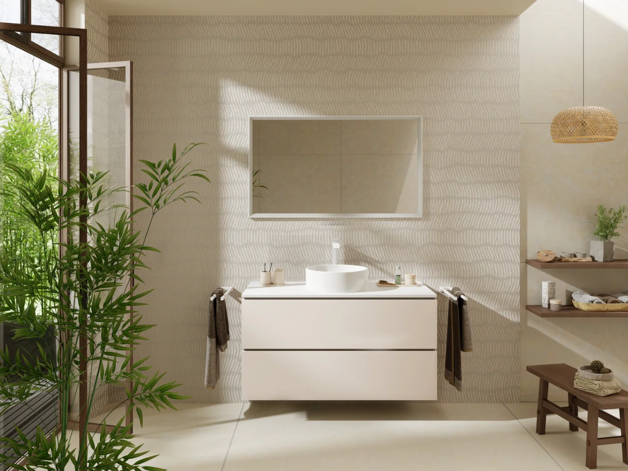 Hansgrohe Xarita E Spiegel 1200/700/50, Mattweiß, LED-Beleuchtung mit Infrarotsensor, AntiFog, stufenlos dimmbar