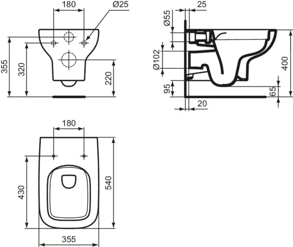 WC-Paket i.life A Randlos mit WC-Sitz Softclose Weiß WC-Paket i.life A Randlos mit WC-Sitz Softclose Weiß