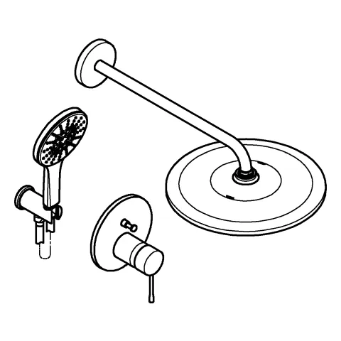Unterputz-Duschsystem Essence 25287, mit UP-Einhandmischer mit 2-Wege-Umstellung, Rapido SmartBox, Kopfbrause Rainshower Mono 310, Rainshower SmartActive 130 Handbrause, Wandabgangsbogen, Brauseschlauch Unterputz-Duschsystem Essence 25287, mit UP-Einhandmischer mit 2-Wege-Umstellung, Rapido SmartBox, Kopfbrause Rainshower Mono 310, Rainshower SmartActive 130 Handbrause, Wandabgangsbogen, Brauseschlauch