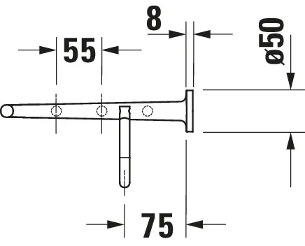 Duravit Handtuchablage „Starck T“ 61 cm Duravit Handtuchablage „Starck T“ 61 cm