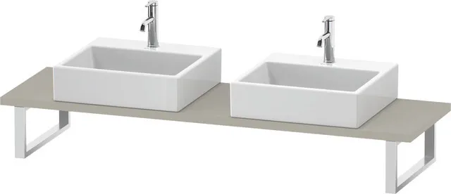 Duravit Konsole „DuraStyle“, links und rechts Ausschnitte: 2 / Farbe: Taupe Matt / Größe: 80 × 48 × 3 cm Duravit Konsole „DuraStyle“, links und rechts Ausschnitte: 2 / Farbe: Taupe Matt / Größe: 80 × 48 × 3 cm