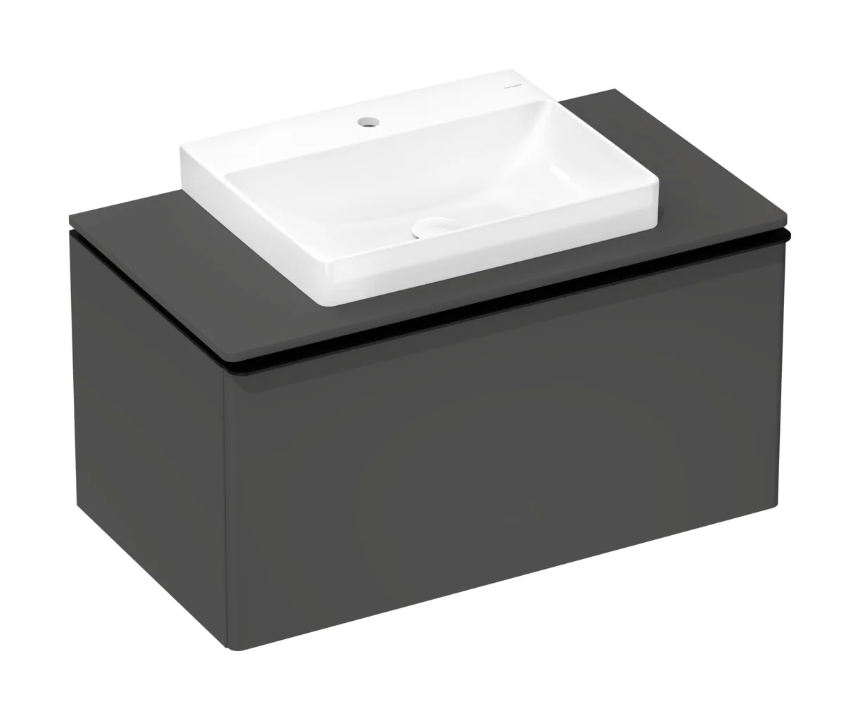Hansgrohe Xelu Q Aufsatzwaschtisch, weiß, 600x480 mm, geschliffen, SmartClean, glänzend, ohne Überlauf