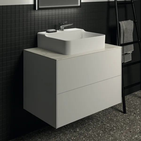 Ideal Standard Waschtischunterschrank Conca, 2 Auszüge, ohne Platte, 800x505x540mm, Weiß Ideal Standard Waschtischunterschrank Conca, 2 Auszüge, ohne Platte, 800x505x540mm, Weiß
