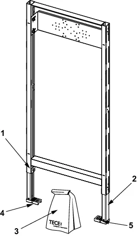 Bad/Duschmodul TECEprofil für UP- und AP-Armaturen, Bauhöhe 1120