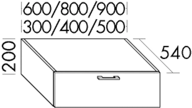 burgbad Waschtischunterschrank „Sys30“ 340 × 240 × 580 mm in Sand Solid Matt