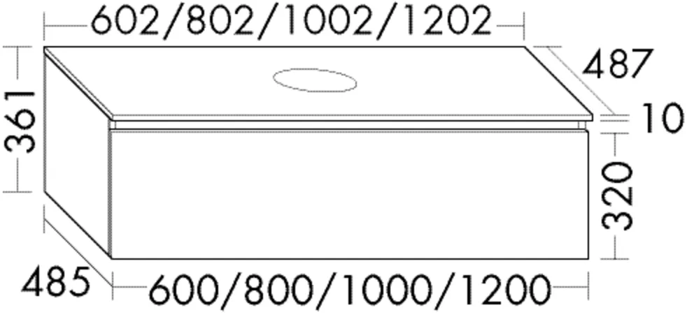 burgbad Waschtischunterschrank „Lin20“ 1242 × 401 × 441 mm in Weiß Solid Matt burgbad Waschtischunterschrank „Lin20“ 1242 × 401 × 441 mm in Weiß Solid Matt