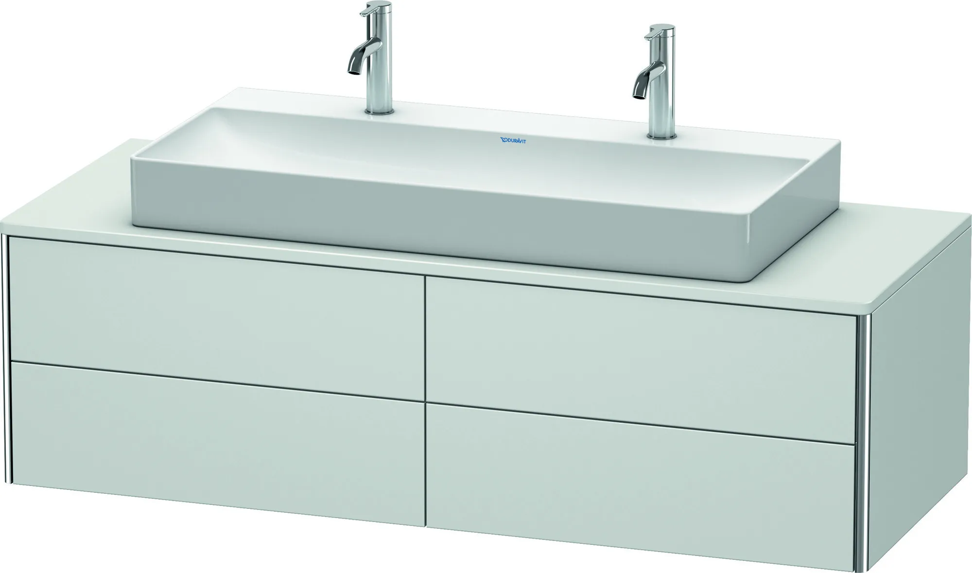 Duravit Waschtischunterschrank wandhängend „XSquare“ 140 × 40 × 54,8 cm Weiß Seidenmatt Duravit Waschtischunterschrank wandhängend „XSquare“ 140 × 40 × 54,8 cm Weiß Seidenmatt