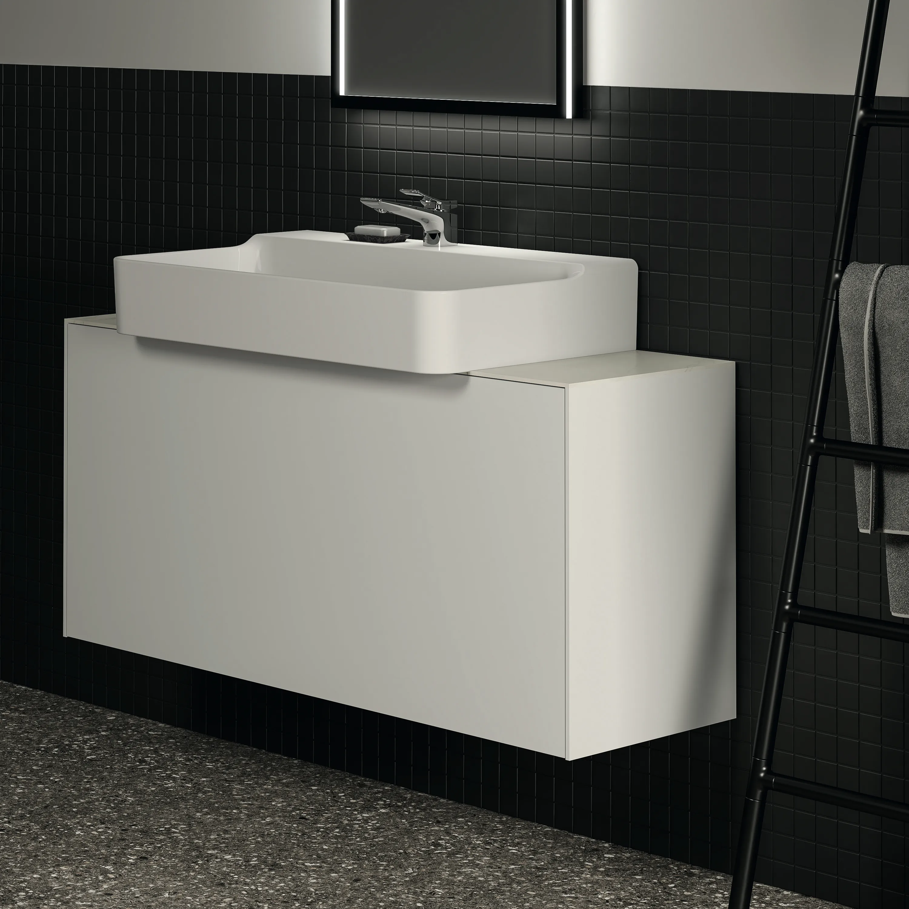 Ideal Standard Waschtischunterschrank „Conca“ 120 × 54 × 37,3 cm Weiß matt lackiert