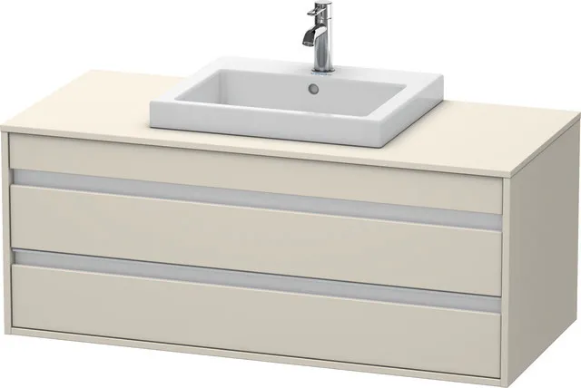 Duravit Waschtischunterschrank wandhängend „Ketho“ 120 × 49,6 × 55 cm Taupe Matt