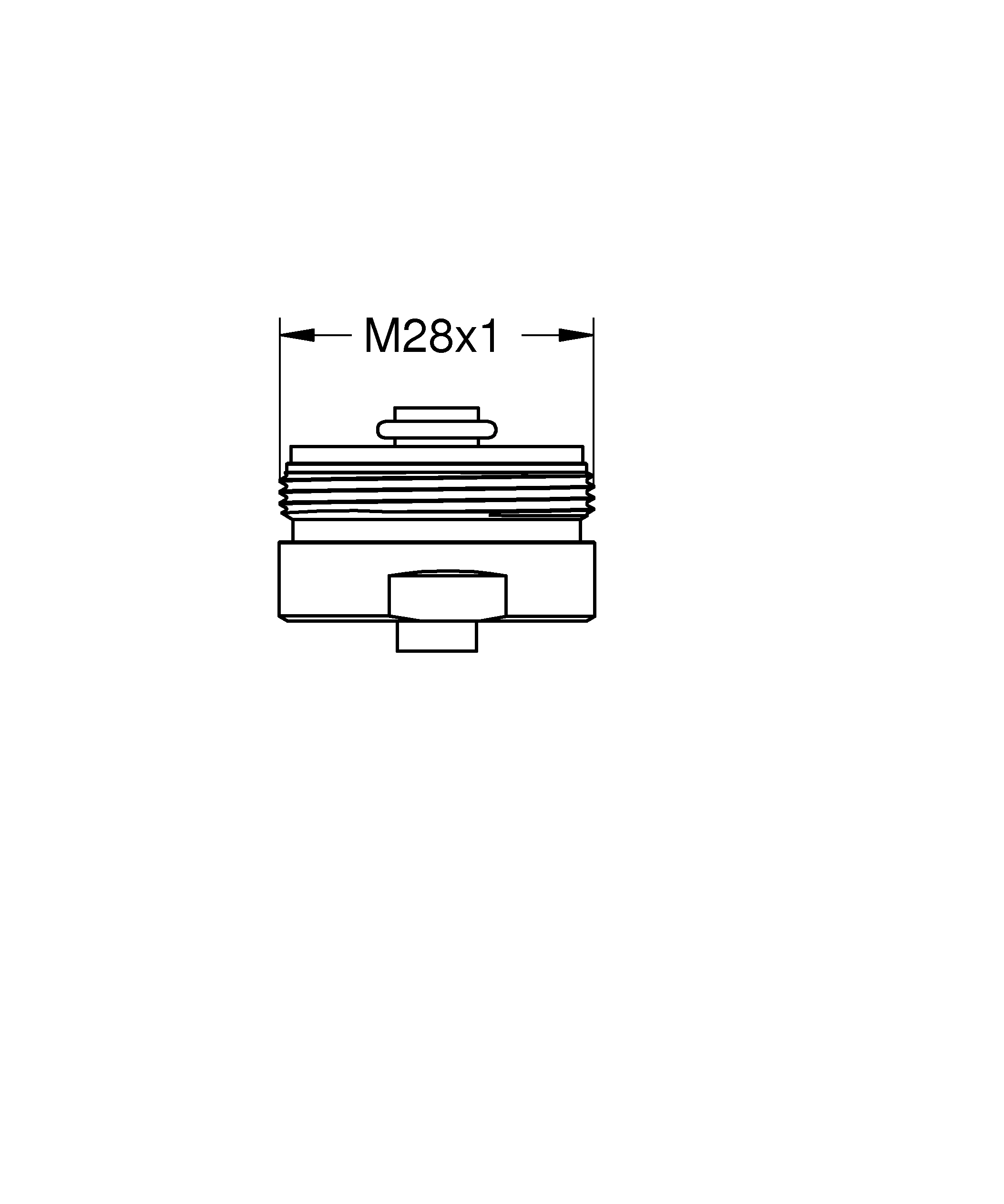 Mousseur 64374, Außengewinde, M 28 × 1, 19,0 l/min bei 3 bar, Dual Strahlregler Blue, chrom