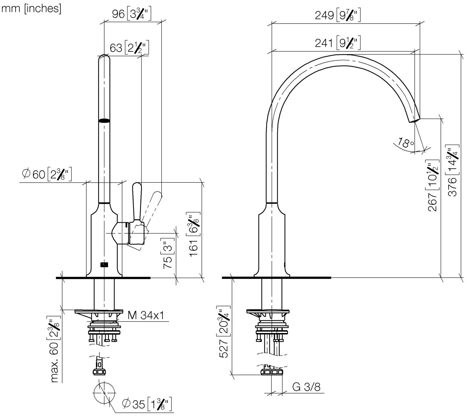 Einhebelmischer VAIA Chrom 33816809