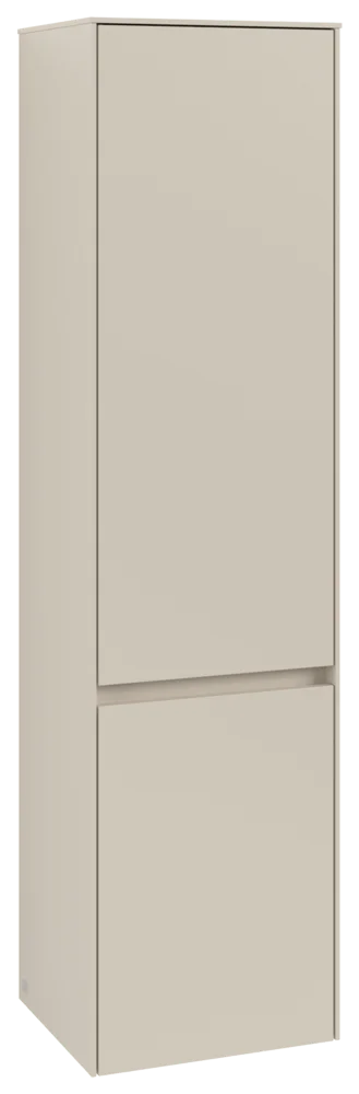 Villeroy & Boch Collaro Hochschrank C03301, 404x1538x349mm, 2 Türen, rechts Anschlag, Cashmere Grey Villeroy & Boch Collaro Hochschrank C03301, 404x1538x349mm, 2 Türen, rechts Anschlag, Cashmere Grey