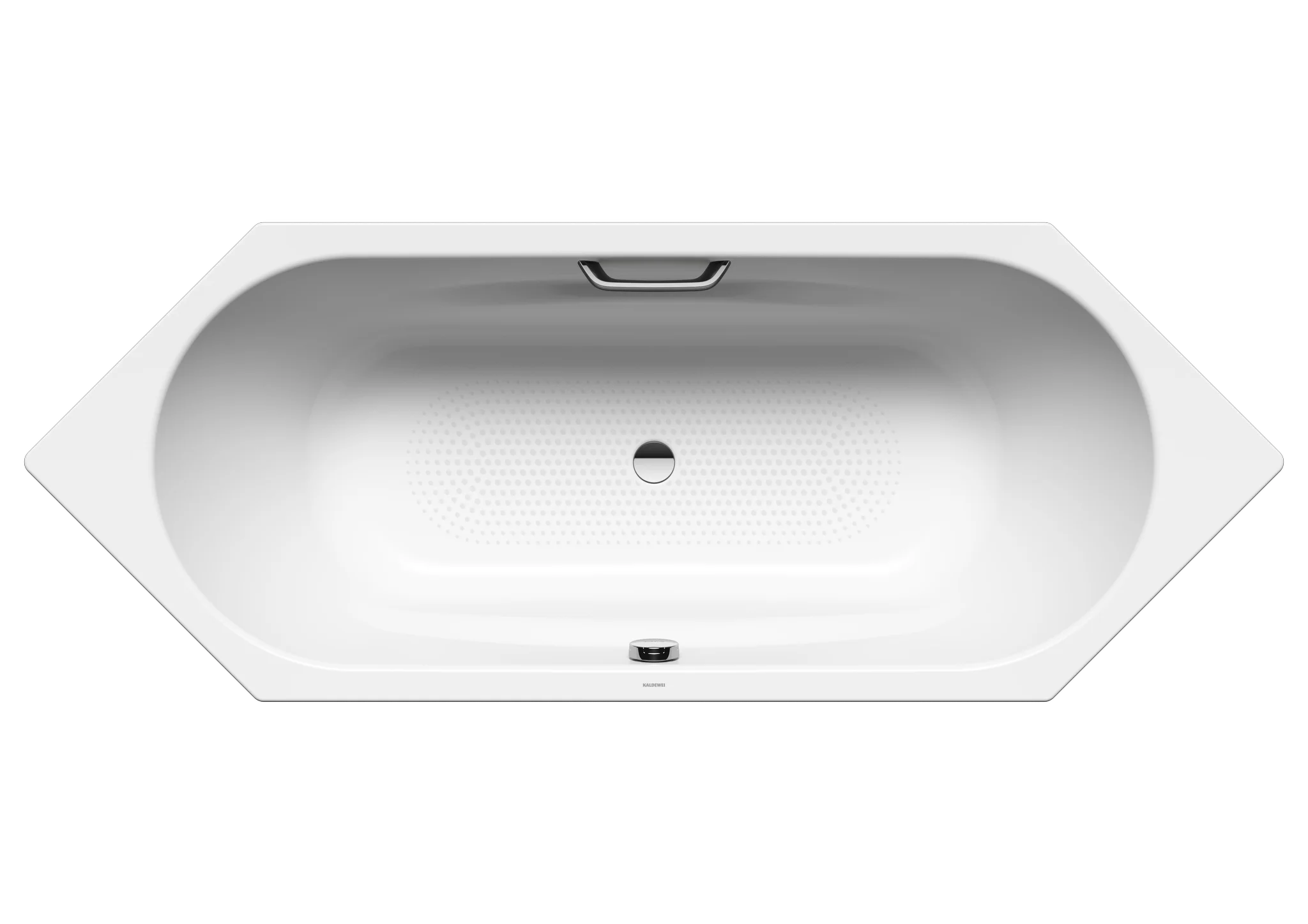 Kaldewei VAIO DUO 6 Badewanne, 2100x800 mm, alpinweiß, Perl-Effekt, mit Griffloch, Vollantislip