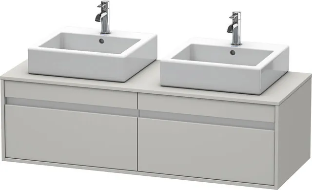 Duravit Waschtischunterschrank wandhängend „Ketho“ 140 × 42,6 × 55 cm Betongrau Matt Duravit Waschtischunterschrank wandhängend „Ketho“ 140 × 42,6 × 55 cm Betongrau Matt