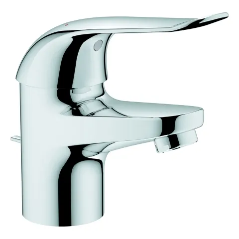 Einhand-Waschtischbatterie Euroeco Special 32763, Einlochmontage, Zugstangen-Ablaufgarnitur 1 1/4'', 35 mm Keramikkartusche, Hebellänge 120 mm, chrom Einhand-Waschtischbatterie Euroeco Special 32763, Einlochmontage, Zugstangen-Ablaufgarnitur 1 1/4'', 35 mm Keramikkartusche, Hebellänge 120 mm, chrom