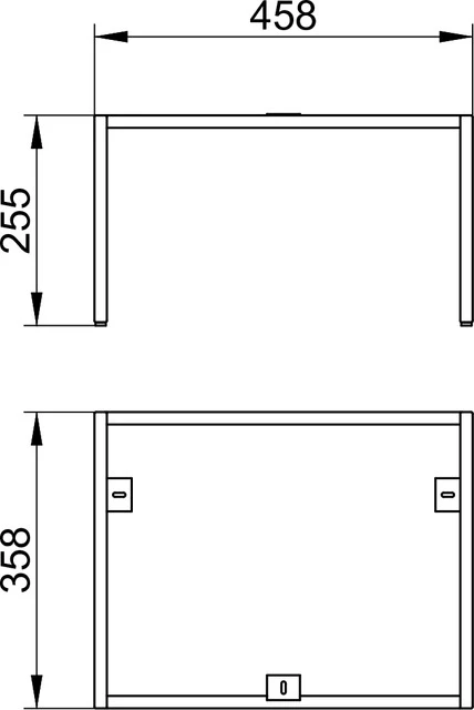 X-Line Bodengestell für Waschtischunterbau 33122 460 x 255 x 360 mm anthrazit