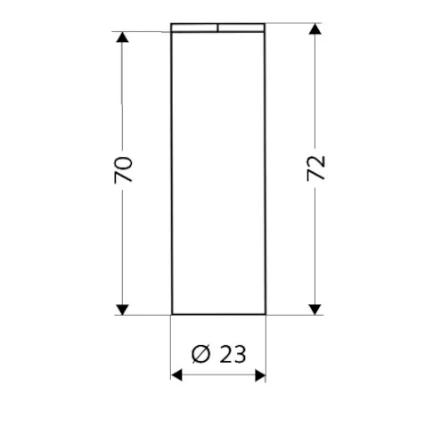 Eckventil Designblende, Baulänge: 70 mm, DN 10 G 3/8 IG, chrom