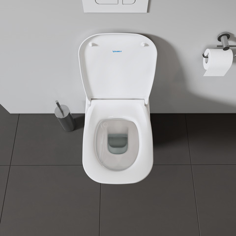 WC-Sitz D-Code ohne SoftClose Scharniere edelstahl, weiß