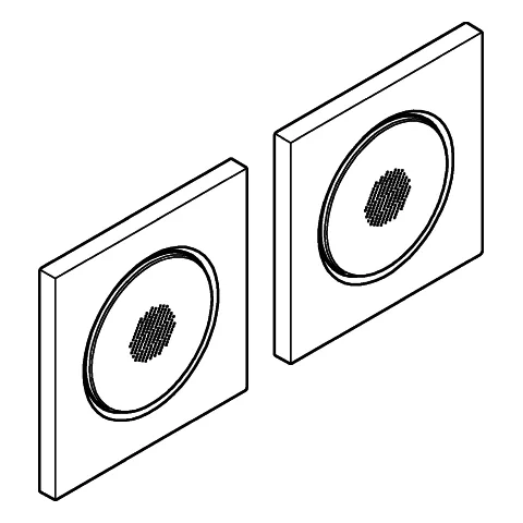 Grohe F-digital Deluxe Soundmodule, 127 x 127 mm, satin steel Grohe F-digital Deluxe Soundmodule, 127 x 127 mm, satin steel