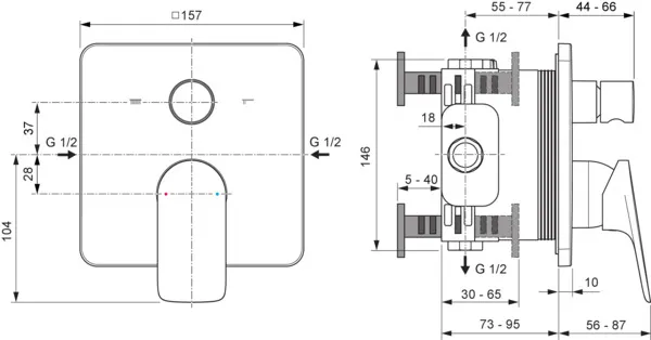 Ideal Standard Ceralife C Unterputz-Badarmatur Chrom