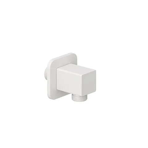 Kludi A-QA Wandanschlussbogen softedge Mattweiß, DN 15, Messing verchromt, Ausladung 48 mm