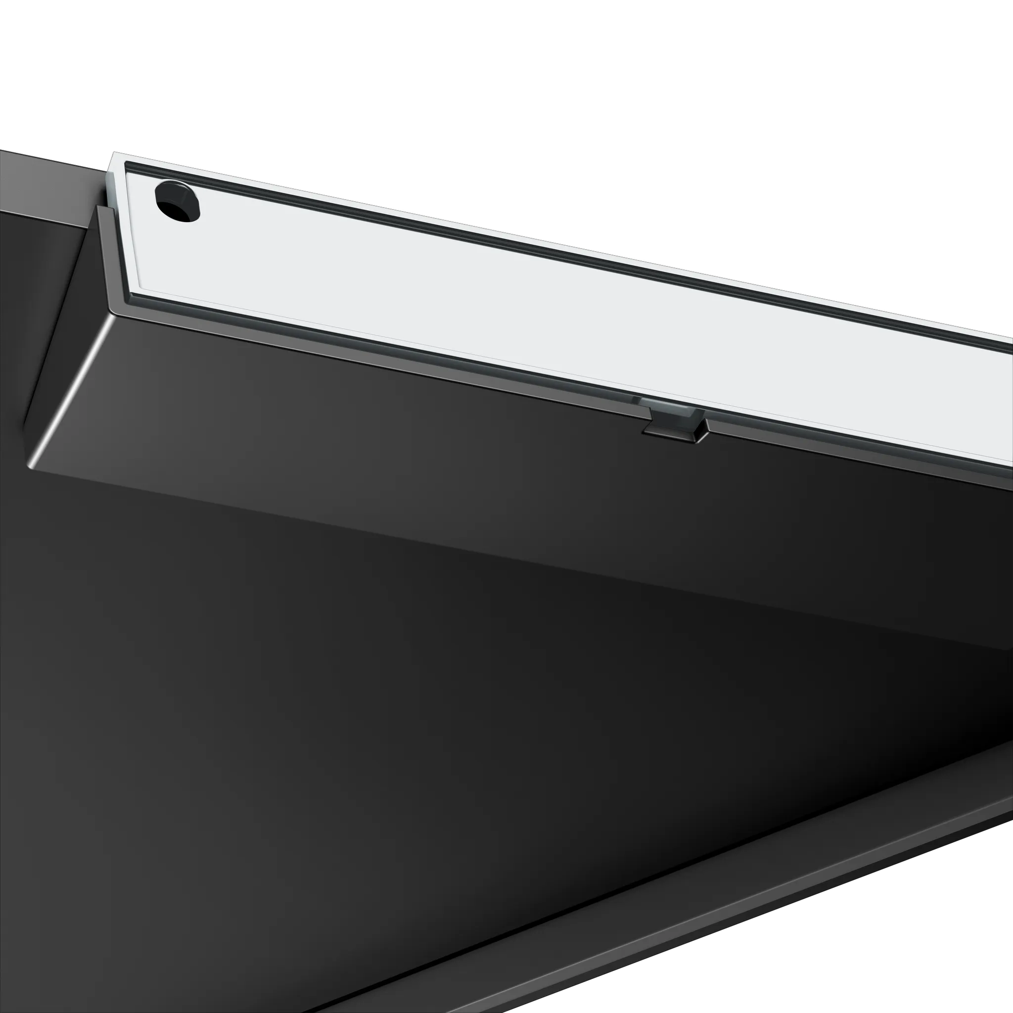 KEUCO AVENO Eckduschablage mit Glasabzieher schwarz matt