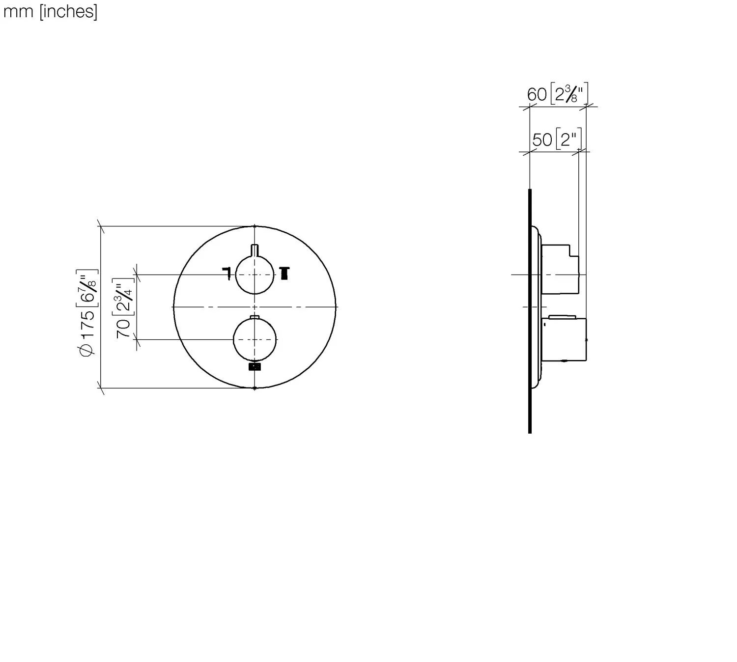 UP-Thermostat mit Zweiwege-Mengenregulierung MADISON Chrom 36426977