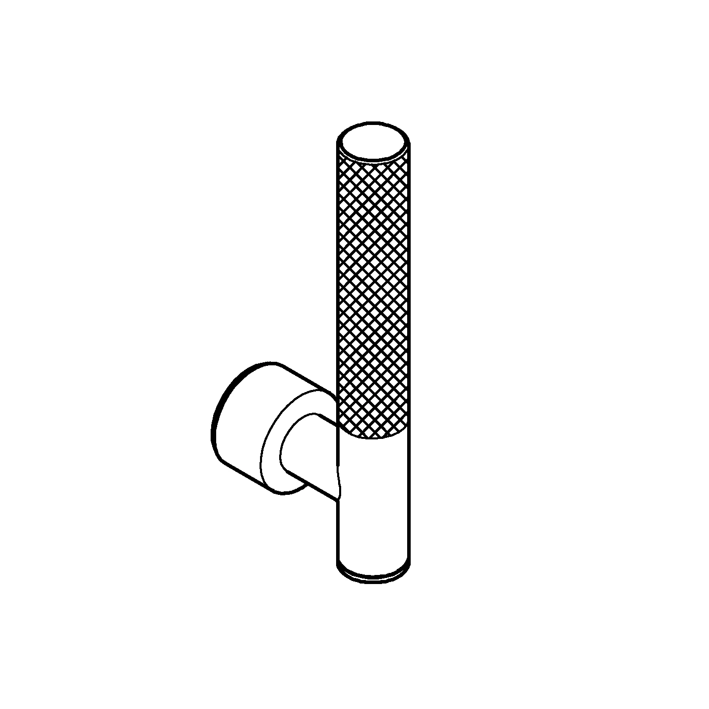 Hebelgriffe Atrio Private Collection 48646, Rändelstruktur, für 21134/21140/20587/20593/25227, hard graphite gebürstet