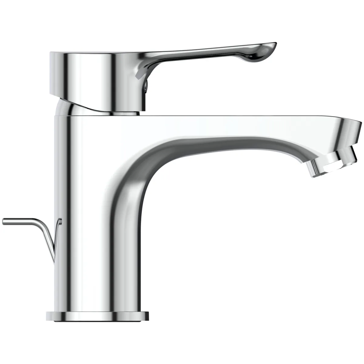 Waschtischarmatur Alpha, mit Ablaufgarnitur aus Kunststoff, Ausladung 115mm, Chrom Waschtischarmatur Alpha, mit Ablaufgarnitur aus Kunststoff, Ausladung 115mm, Chrom