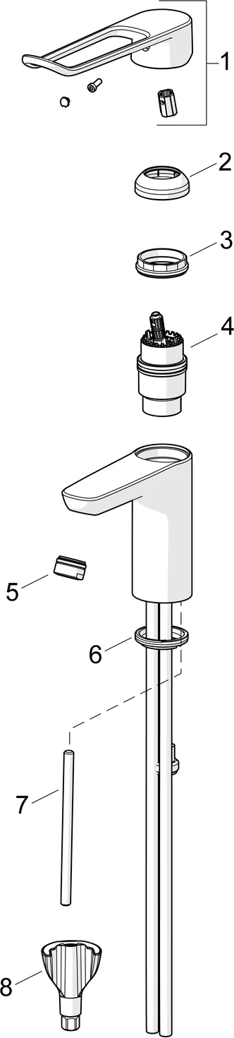 HansaCLINICA EHM Waschtischbatterie HansaCLINICA 4522, Standmontage, Einhebelmischer, Chrom HansaCLINICA EHM Waschtischbatterie HansaCLINICA 4522, Standmontage, Einhebelmischer, Chrom