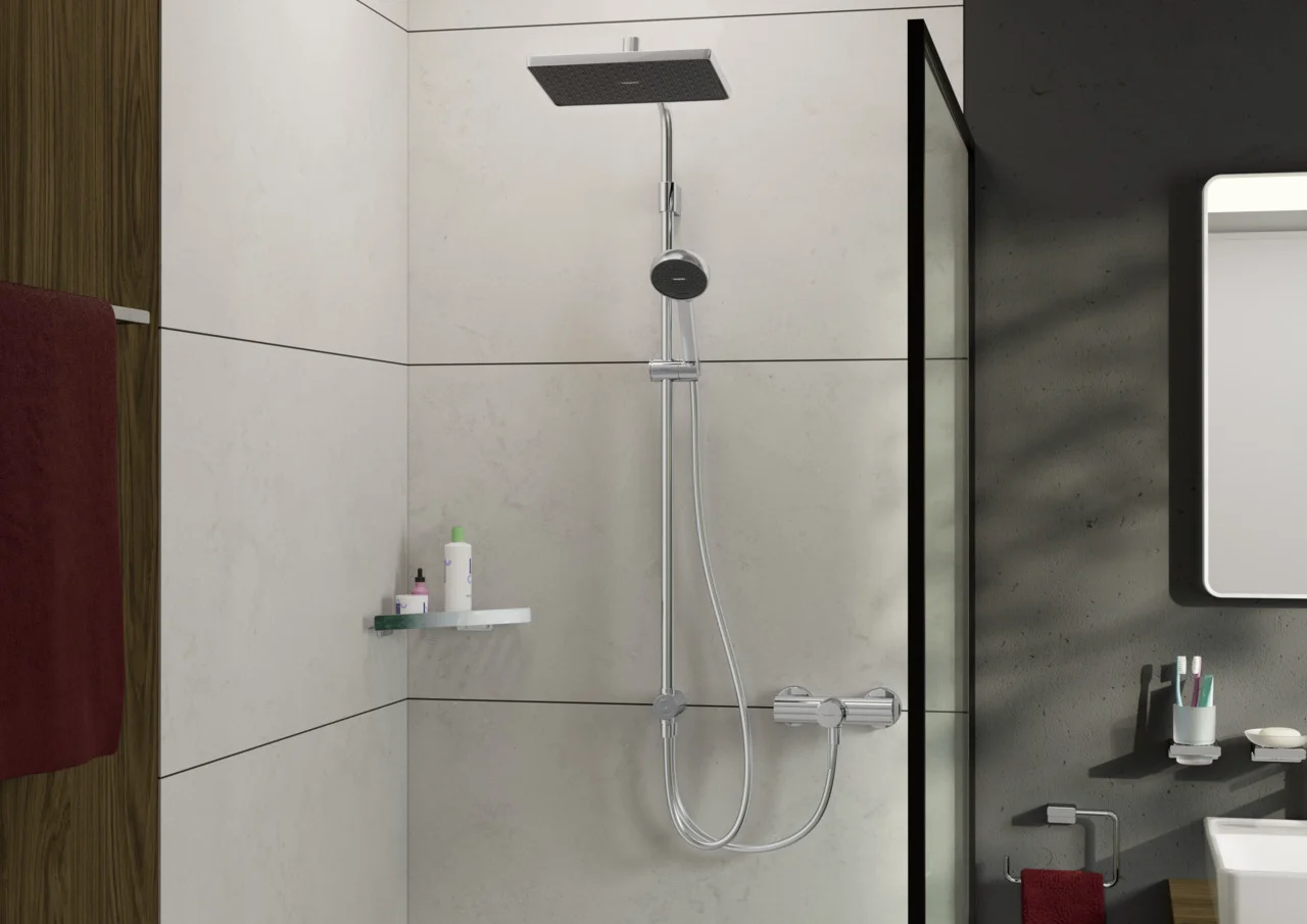 Activera Q Showerpipe 290/180 1jet EcoSmart Reno, Oberfläche: Chrom Activera Q Showerpipe 290/180 1jet EcoSmart Reno, Oberfläche: Chrom