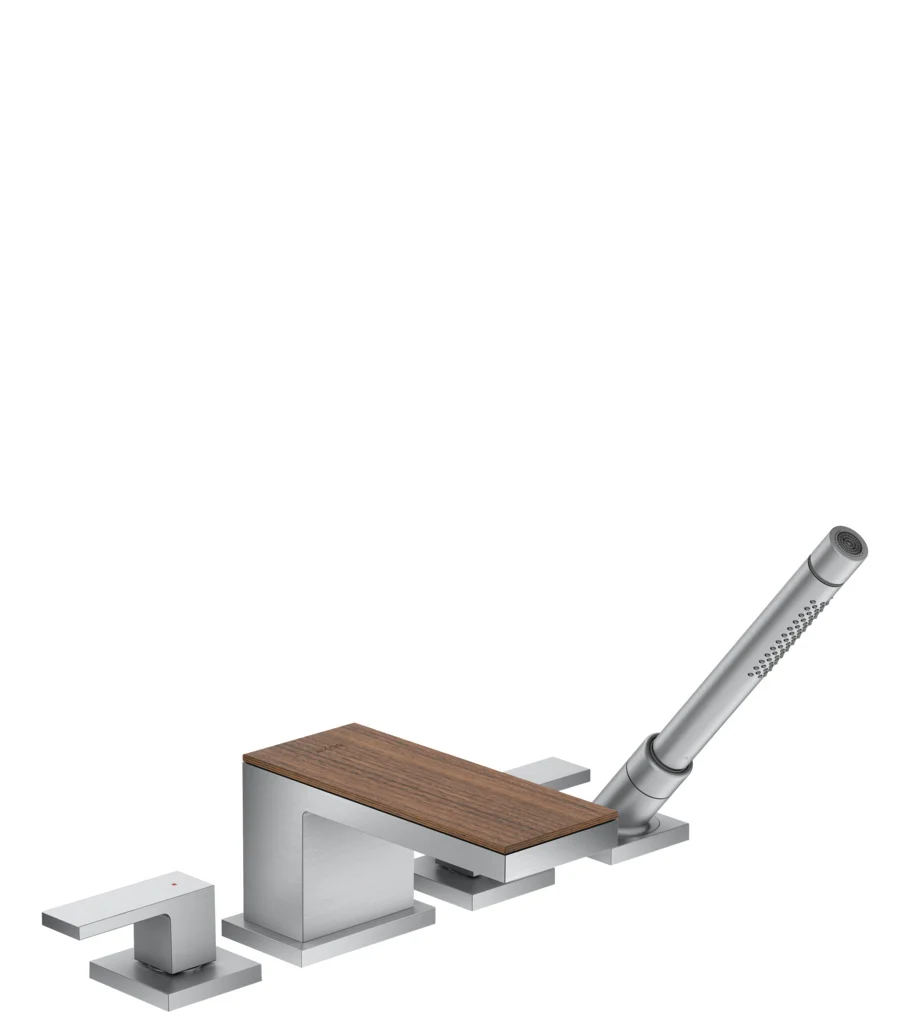 Hansgrohe AXOR MyEdition Platte 200 mm, Amerikanischer Nussbaum, abnehmbar