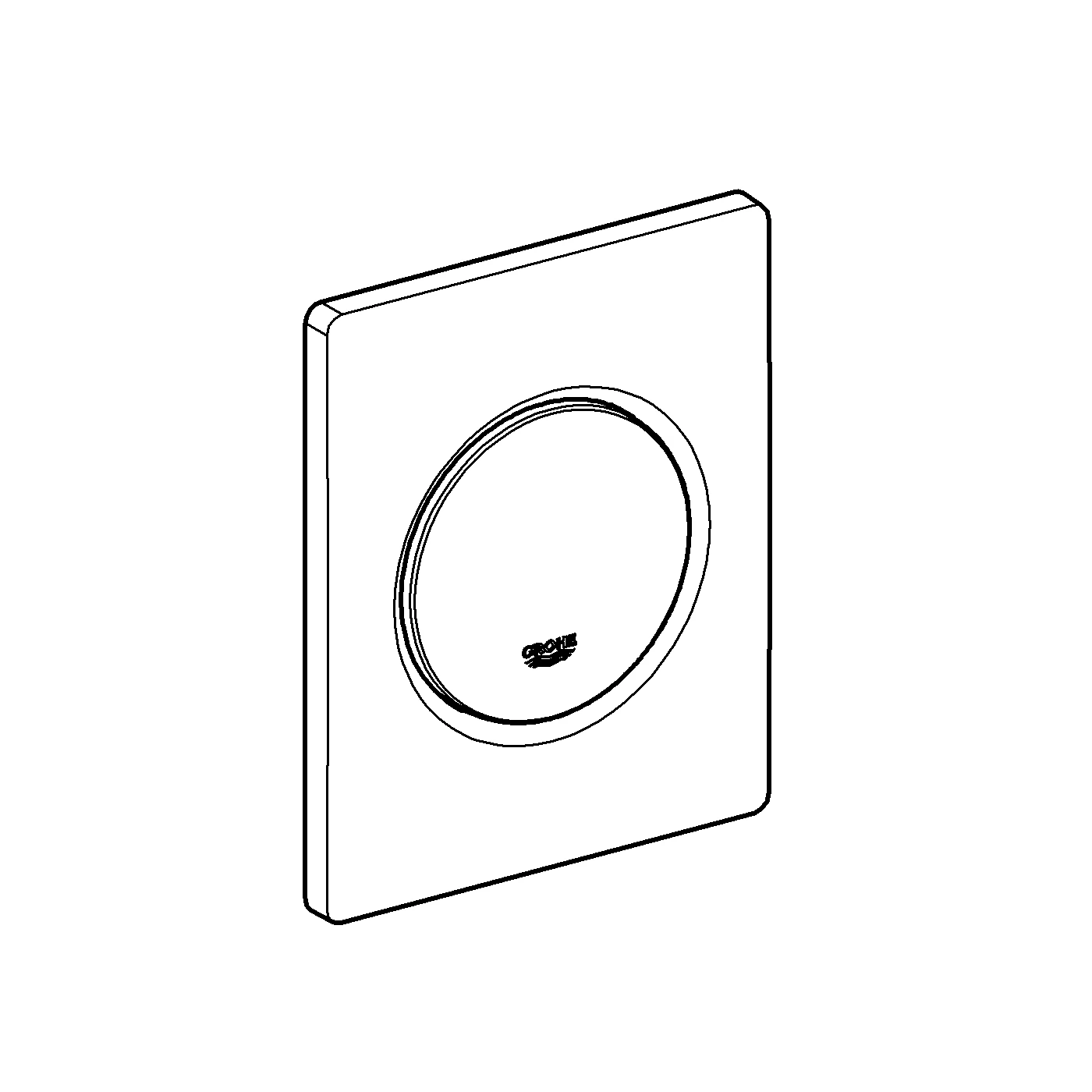 Urinal-Betätigung Nova Cosmopolitan 38804, 116 x 144 mm, Fertigmontageset für Rapido U oder Rapido UMB, chrom