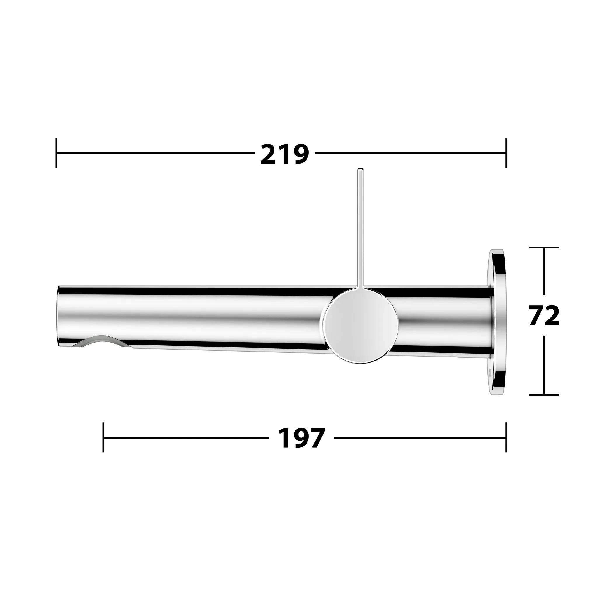 KEUCO IXMO Einhebel-Waschtischmischer Unterputz 1 Loch IXMO Pure für Wandmontage, rund Ausladung 197 mm/IXMO Pure verchromt