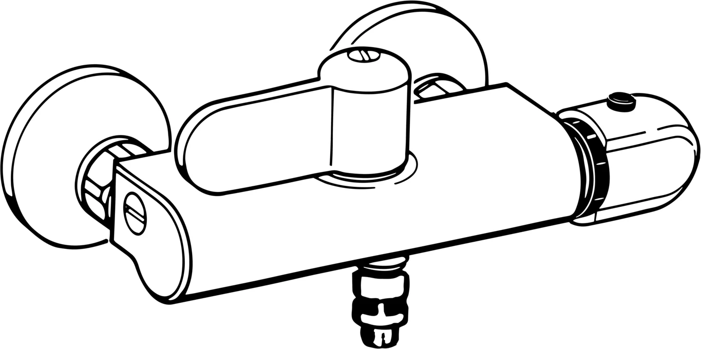 HansaTEMPRA Duscharmatur mit Thermostat und Sicherungseinrichtung DN15 Chrom