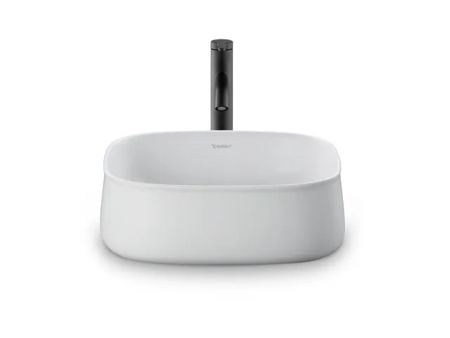 Aufsatzwaschtisch geschliffen „Zencha“ 42 × 42 × 13,5 cm, ohne Hahnlochbohrung in Weiß Seidenmatt Aufsatzwaschtisch geschliffen „Zencha“ 42 × 42 × 13,5 cm, ohne Hahnlochbohrung in Weiß Seidenmatt